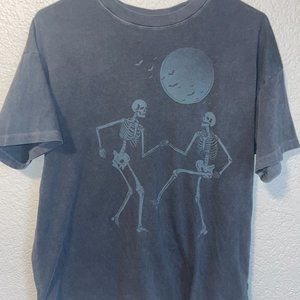 AE Oversized Skeleton Halloween Graphic T-Shirt